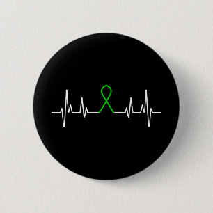 Grüne Schleife für psychische Gesundheit Button