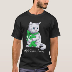 Grüne Schleife Katze Monat der Aufklärung über bip T-Shirt