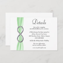 Grüne Schleife Silber Unendlichkeit Hochzeiten Det