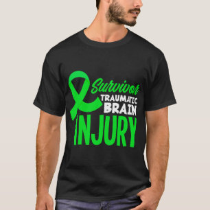 Grüne Schleife Überlebende Traumatisches Gehirnver T-Shirt