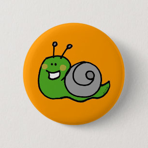 Grüne Schnecke Button