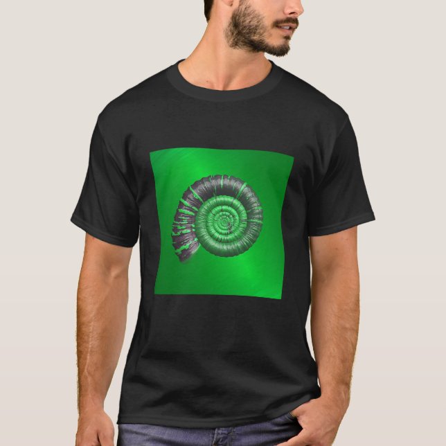 Grüne Schnecke wie Kreatur T-Shirt (Vorderseite)