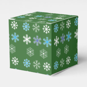 Grüne Schneeflocke Geschenkschachtel