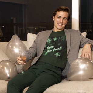 Grüne Schneeflocken T-Shirt