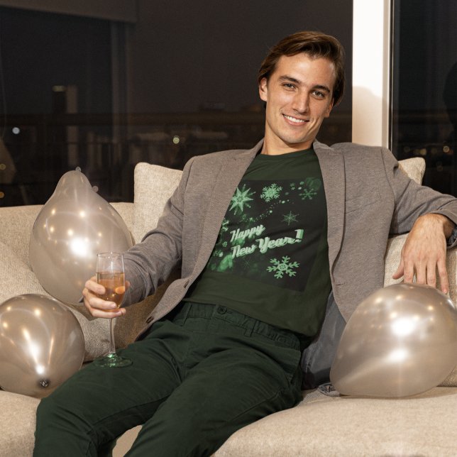 Grüne Schneeflocken T-Shirt (Von Creator hochgeladen)