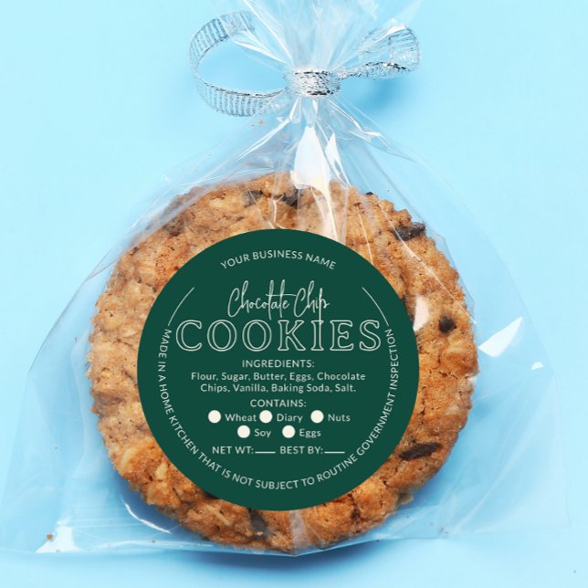 Grüne Schokolade Chip Cookies Hütte Aufkleber (Von Creator hochgeladen)