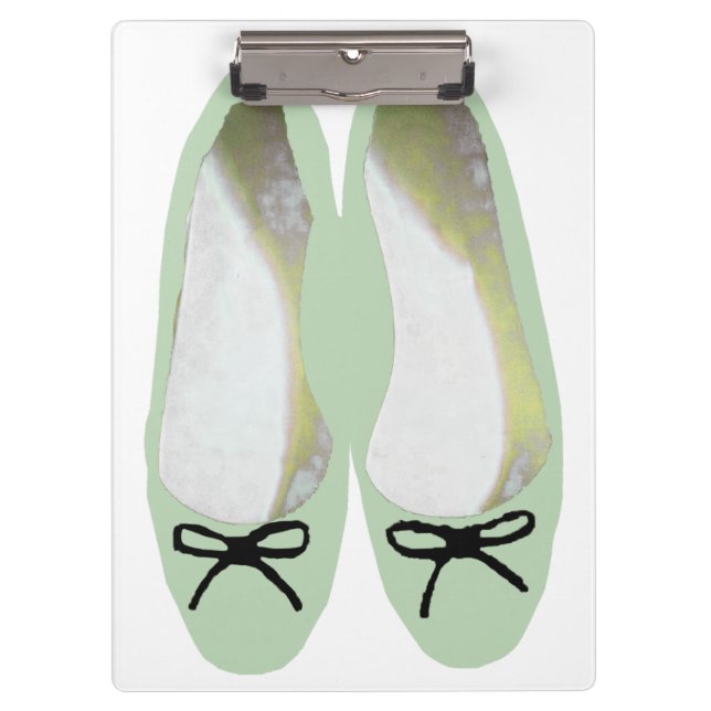 Grüne Schuhe Klemmbrett (Vorderseite)