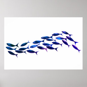 Grüne Schule für Fischwasser Poster