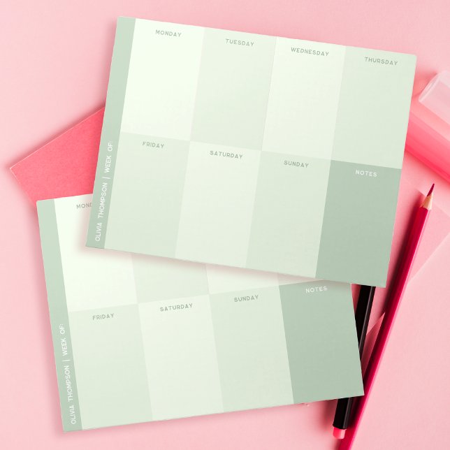 Grüne Schule Wochenplaner Notizblock (Von Creator hochgeladen)