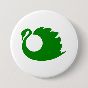 Grüne Schwäne Öko Patches & Tasten Button