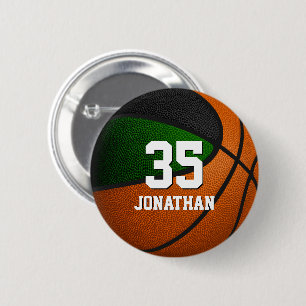 grüne schwarze Basketballmannschaft - Farben Button