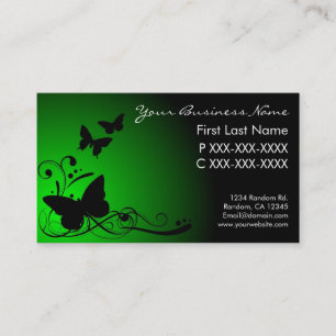 Grüne schwarze Fackelkarten für Wirbel Visitenkarte