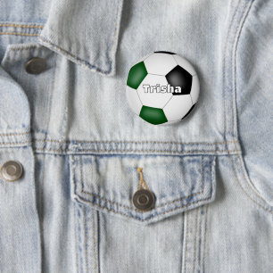 grüne schwarze Fußball-Themen-angepasster Spielern Button