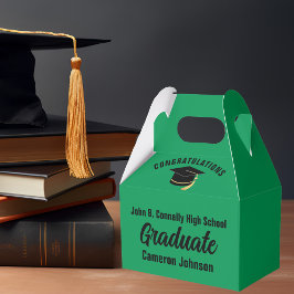 Grüne Schwarze Graduate Personalisiert Graduate Pa Geschenkschachtel