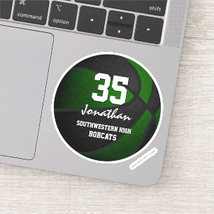 Grüne schwarze Mannschaft spielt Basketball-Girl Aufkleber