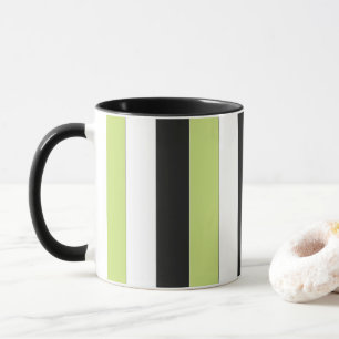 Grüne schwarze Streifen Tasse
