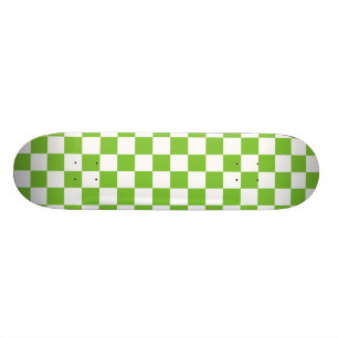 Grüne schwarze u. weiße karierte skateboard