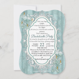 Grüne Seidendraht und Flamingos-Blume Einladung