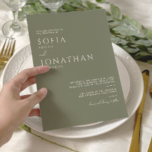 Grüne Seite Minimalistisch Elegante Hochzeit