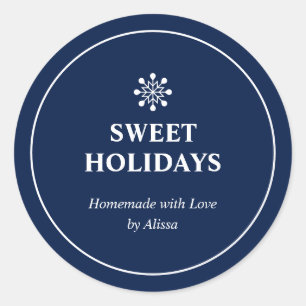 Grüne selbstgemachte Weihnachtsleckerei Feiertagsg Runder Aufkleber