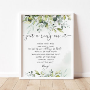 Grüne setzte einen Ring auf das Spiel Poster