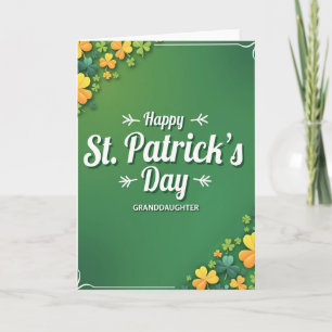 Grüne Shamrock-Enkelin-Karte Karte