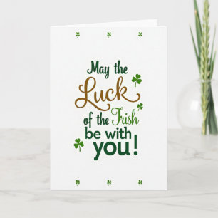 Grüne Shamrock-Glück-Irland-Karte Karte