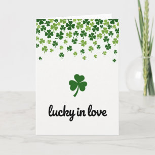 Grüne Shamrock-Liebeskarte Karte