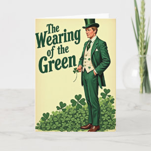 Grüne Shamrock-Männerkarte Karte
