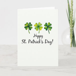 Grüne Shamrock-Musterkarte Karte
