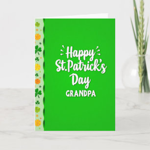 Grüne Shamrock-Opa-Karte Karte