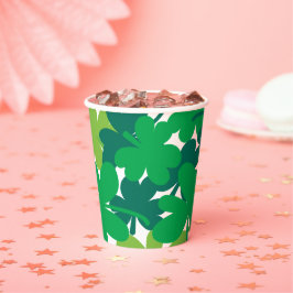 Grüne Shamrock-Papierbecher zum St. Patrick's Day Pappbecher