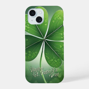 Grüne Shamrocks Frohen St. Patrick's Day (8) c iPhone 15 Hülle