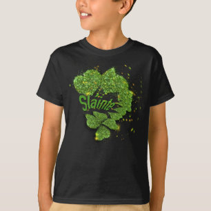 Grüne Shamrocks funkelnde Herzen ShainteT-Shirt T-Shirt