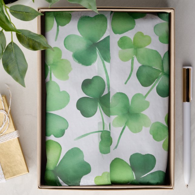 Grüne Shamrocks Seidenpapier (Von Creator hochgeladen)