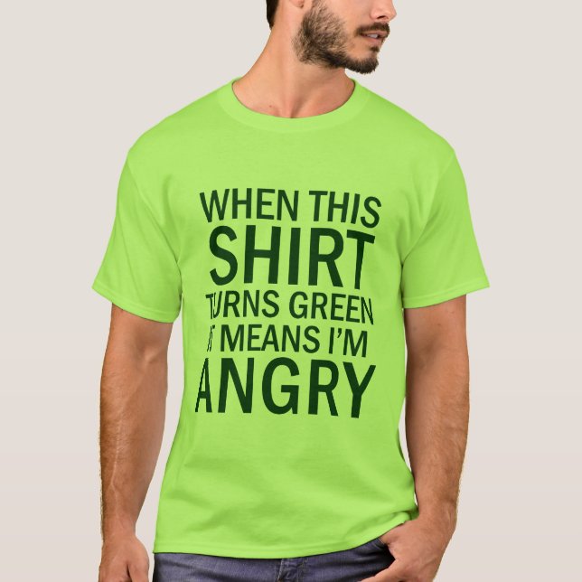 grüne Shirtdurchschnitte bin ich verärgert T-Shirt (Vorderseite)