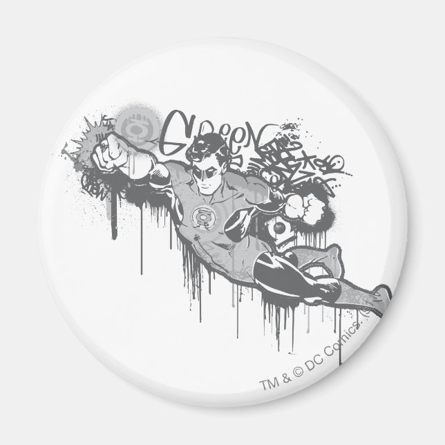 Grüne Signalleuchte - Verdrehte Unschuld BW Magnet (Vorne)