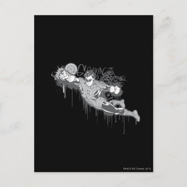 Grüne Signalleuchte - Verdrehte Unschuld BW Postkarte (Vorderseite)