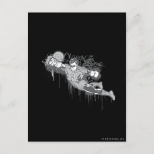 Grüne Signalleuchte - Verdrehte Unschuld BW Postkarte