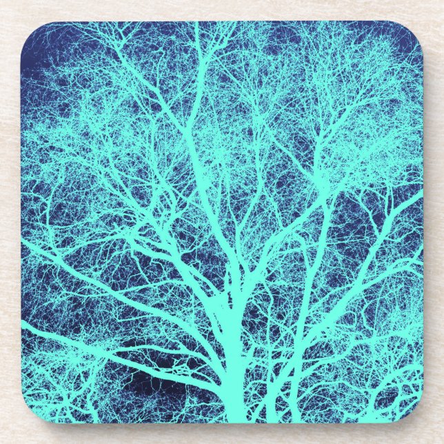 Grüne Silhouette Getränkeuntersetzer (Vorderseite)