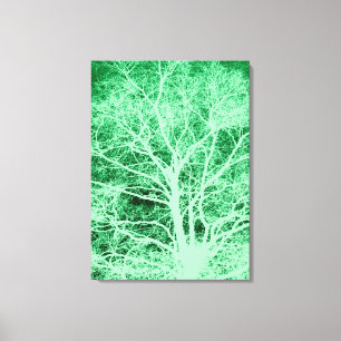 Grüne Silhouette Leinwanddruck