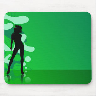 Grüne Silhouette Mousepad