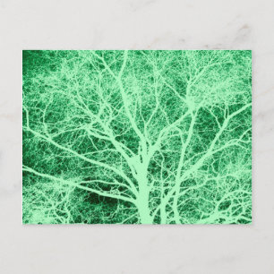 Grüne Silhouette Postkarte