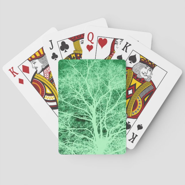 Grüne Silhouette Spielkarten (Rückseite)