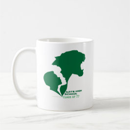 Grüne Silhouetten der Kunsthochschule Kaffeetasse
