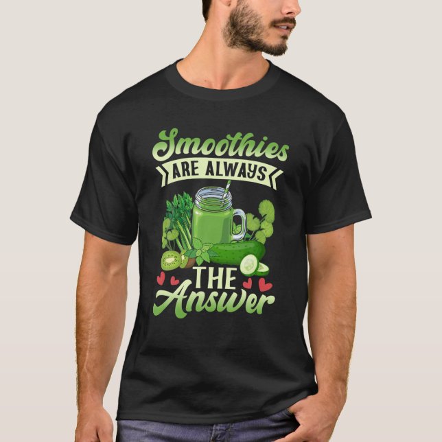 Grüne Smoothie Lieben Gesunde Getränke Veggies Obs T-Shirt (Vorderseite)