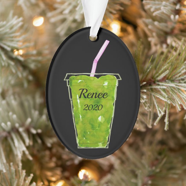 Grüne Smoothie Personalisiert Ornament (Baum)