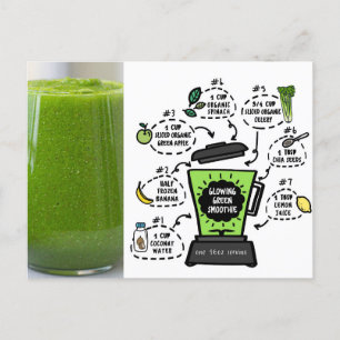 Grüne Smoothie-Rezept Postkarte