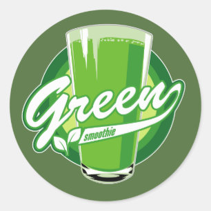 Grüne Smoothie-Sticker Runder Aufkleber