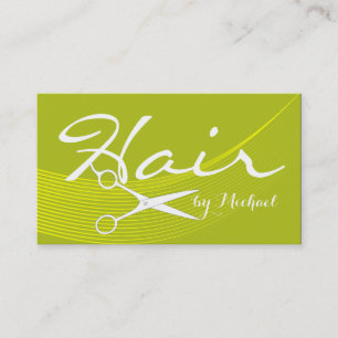 Grüne Solid-Hair-Stylist-Ernennung #6 Terminkarte
